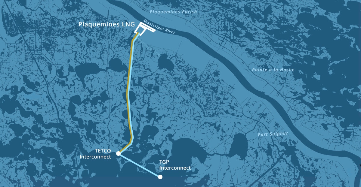 Plaquemines pipeline diagram